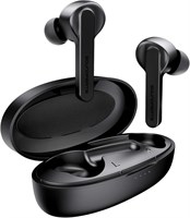 Беспроводные наушники SoundPEATS Life (восстановленные) с активным шумоподавлением, Bluetooth 5.2, искусственным шумоподавлением для звонков, 12-миллиметровым драйвером, игровым режимом и режимом прозрачности — чёрные 1000009764