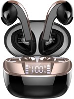 Беспроводные наушники-вкладыши Bluetooth 5.2 с HD-микрофоном, Bluetooth-наушники с глубокими басами, шумоподавлением, беспроводные наушники 35H, водонепроницаемые наушники IP7 [новинка 2022 года], черные 1000009782
