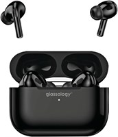 Беспроводные наушники Glassology GTW2B Truly Wireless с активным шумоподавлением, мощными басами, несколькими режимами, игровым режимом, магнитной зарядкой, настраиваемым звучанием, более 30 часов воспроизведения, стильный чёрный дизайн 1000009811