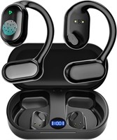 Беспроводные наушники TERRIFI с Bluetooth, с чехлом для беспроводной зарядки, полноразмерные наушники с костной проводимостью и дужками для ушей, встроенным микрофоном с шумоподавлением, водонепроницаемые по стандарту IP5 для занятий спортом и бега 1000009835