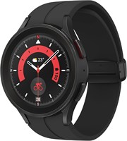 Умные часы Samsung Galaxy Watch5 Pro, мониторинг здоровья, фитнес-трекер, ёмкий аккумулятор, Bluetooth, 45 мм, чёрный титан (версия для ОАЭ) 1000009870