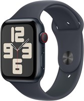 Умные часы Apple Watch SE (2-го поколения) с GPS и сотовой связью, корпусом цвета "полночный алюминий" и спортивным ремешком цвета "полночный" (M/L). Фитнес-трекеры и трекеры сна, датчики столкновений, пульсометр, дисплей Retina. 1000009873