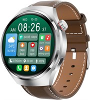 Умные часы NALACAL с функцией Bluetooth-вызовов (прием и совершение звонков), монитором сна, совместимы с iPhone/Android, водонепроницаемость IP68 (металлический серебристый), монитор сердечного ритма/сна 1000009907