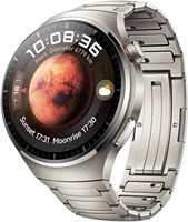 Умные часы HUAWEI Watch 4 Pro, сферическое сапфировое стекло, быстрый доступ к информации о здоровье, сотовые звонки через eSIM, новые кольца активности, 21-дневный срок службы аккумулятора, анализ ЭКГ, совместимость с Android и iOS, титановый корпус 1000009917
