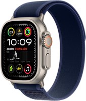 Умные часы Apple Watch Ultra 2 GPS + Cellular, 49 мм, спортивные часы с корпусом из натурального титана с синим браслетом Trail Loop — S/M. Фитнес-трекер, точный GPS, сверхдлительное время автономной работы, углеродно-нейтральный. 1000009928