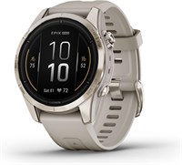 GARMIN EPIX PRO (GEN 2) SAPPHIRE EDITION — 42 ММ — МЯГКОЕ ЗОЛОТО С НЕЙЛОНОВЫМ РЕМЕШКОМ СЛИВОЧНОГО ЦВЕТА (ПЛЮС СИЛИКОНОВЫЙ РЕМЕШОК СВЕТЛО-ПЕСОЧНОГО ЦВЕТА) 1000009971