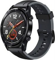 Резиновый ремешок для часов Huawei FTN-B19 GT Sport — графитово-чёрный 1000009972