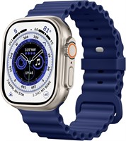 Браслет Upeak Ocean Band совместим с ремешком Apple Watch Ultra 2 49 мм, 45 мм, 44 мм, 42 мм, для мужчин и женщин, мягкий силиконовый ремешок, прочный спортивный ремешок для замены ремешка для Apple Watch Ultra/Series 9, 8, 7, 6, 5, 4, 3, 2 SE 1000009988