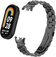 Ремешок для часов O Ozone Metal, совместимый с Xiaomi Smart Band 9 / Band 8, 3 бусины из нержавеющей стали, регулируемый сменный браслет для умных часов, браслеты для мужчин и женщин 1000009994