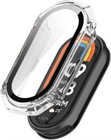 SKEIDO Закаленное стекло + чехол для Xiaomi Band 8, защитная пленка для экрана ПК, умные часы Mi Band 8, HD-пленка + чехол для умных часов Mi Band 8, аксессуары (прозрачный) 1000010004
