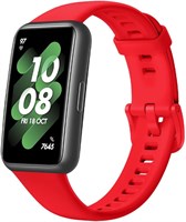 Сменный силиконовый ремешок для умных часов MARGOUN, совместимый с Huawei Band 7 / Honor 7 (красный) 1000010011