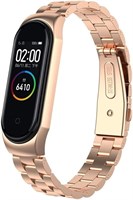 Ремешок для часов O Ozone Metal, совместимый с Xiaomi Mi Band 6/Mi Band 5, 3 бусины из нержавеющей стали, регулируемые сменные ремешки для умных часов для мужчин и женщин 1000010041