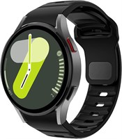 NESLIN совместим с Samsung Galaxy Watch 7 FE 6 5 4 Band 40 мм 44 мм / Galaxy Watch 6 Classic 47 мм 43 мм / Watch 5 Pro 45 мм / Watch 4 Classic 42 мм 46 мм, прочные, без зазоров, мягкие силиконовые ремешки 1000010052