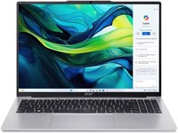 Ноутбук Acer Aspire Lite 16" AL16-52P-52JZ | Процессор Intel Core i5-1334U 13-го поколения | ОЗУ DDR5 16 ГБ | SSD 512 ГБ | Графика UHD | Дисплей IPS ComfyView | Windows 11 Pro (обновлённая) — светло-серебристый 1000010554