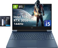 Игровой ноутбук HP Victus 15,6'' FHD 144 Гц, Intel Core i5-13420H, NVIDIA GeForce RTX 3050, 16 ГБ ОЗУ, SSD 512 ГБ, клавиатура с планшетом, Wi-Fi 6, HD-камера, Win 11 HOME, синий (обновлённый) 1000010612