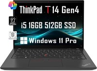 Ноутбук Lenovo ThinkPad T14 Gen 2 14" FHD (4-ядерный процессор Intel i5-1135G7, 16 ГБ ОЗУ, твердотельный накопитель на 512 ГБ, графика UHD), IPS-дисплей для бизнеса, подсветка, сканер отпечатков пальцев, 2 порта Thunderbolt 4, веб-камера, Windows 11 Pro, 1000010621