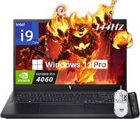 Игровой ноутбук acer Nitro V 15, Intel i9-13900H (до 5,4 ГГц), GeForce RTX 4060, 15,6-дюймовый дисплей IPS с частотой обновления 144 Гц, 64 ГБ памяти DDR5, SSD на 1 ТБ, Wi-Fi 6, клавиатура с клавиатурой, Windows 11 Pro, игровая мышь, флеш-накопитель USB 2 1000010660