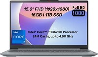 Ноутбук Lenovo IdeaPad Slim 3 15IRH8, процессор Intel Core i7-13620H 13-го поколения, дисплей FHD 15,6 дюймов, 16 ГБОЗУ, твердотельный накопитель на 1 ТБ, графика Intel UHD, Windows 11, английская клавиатура, цвет Arctic Grey (обновлённая) 1000010662