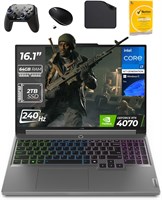 Игровой ноутбук Lenovo Legion 5 16IRX9 — процессор Intel i7-14700HX 14-го поколения, 16,1-дюймовый экран, 240 Гц, графика RTX 4070 8 ГБ, Win11 Pro (включая контроллер 1-й волны + мышь + коврик для мыши + антивирус) (64 ГБ ОЗУ | SSD 2 ТБ) 1000010760