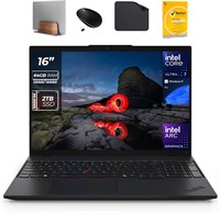 Бизнес-ноутбук Lenovo ThinkPad L16 Gen 1 — Intel Ultra 7-155H, графика Arc, W11 Pro, 16-дюймовый (1920 x 1200) IPS, 400 нит, 100% sRGB (в комплекте подставка для ноутбука, мыши, антивируса и коврика) (64 ГБ ОЗУ | 2 ТБ SSD) 1000010799