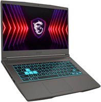 Ноутбук MSI Thin 15 B13U | 15,6-дюймовый дисплей с развитием Full HD (1920x1080) | Core i5-13420H — жесткий диск SSD на 512 ГБ — 16 ГБ ОЗУ — видеокарта Nvidia GeForce RTX 3050 | 8 ядер @ 4,6 ГГц — 4 ГБ GDDR6, Win 11 Home, черный 1000010998