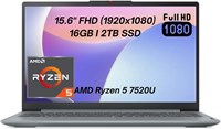 Ноутбук Lenovo IdeaPad Slim 3 15IRH8 — AMD Ryzen 5 7520U, дисплей FHD 15,6 дюймов, 16 ГБ ОЗУ, SSD 2 ТБ, графика AMD Radeon, Windows 11, английская клавиатура (Великобритания), Arctic Grey (обновлённая) 1000011050