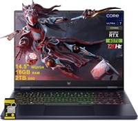 Ноутбук acer Predator Helios Neo 14 Gaming AI PC Ноутбук с 14,5-дюймовым дисплеем WQXGA (2560 x 1600) и частотой обновления 120 Гц (100% sRGB, G-SYNC). Процессор Intel Ultra 7 155H, 16 ядер, ОЗУ 16 ГБ, SSD 2 ТБ, GeForce RTX 4070 RGB с панелью, Win11 ICP 1000011211