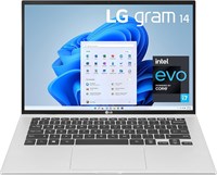 Ноутбук LG Gram 14Z90P, сверхлегкий, 14 дюймов, IPS WUXGA (1920 x 1200), процессор Intel Evo 11-го поколения CORE i7, 16 ГБ ОЗУ, SSD на 512 ГБ, Windows 11 Домашняя, аккумулятор на 22,5 работы, встроенный помощник Alexa, 2 порта USB-C, HDMI (серебрист) 1000011275