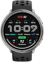 Умные часы Amazfit Active 2 44 мм, ИИ, голосовое управление, GPS и карты в комплекте, 10 дней автономной работы, более 160 спортивных режимов, водонепроницаемость 5 АТМ для Android и iPhone, черный цвет 1000011330
