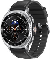 Умные часы Samsung Galaxy Watch 8 Classic (2025) с Bluetooth, 46 мм, дизайн с подушкой безопасности, вращающийся безель, кнопка быстрого доступа, функция отслеживания сна, функция отслеживания бега, показатель энергопотребления, черный цвет [версия для СШ 1000011349