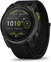 GARMIN Enduro 3-51 мм, с солнечной батареей | Ультрапроизводительные смарт-часы с GPS и временем автономной работы до 320 часов | Легкая конструкция с нейлоновым ремешком Ultrafit и встроенным светодиодным фонариком 1000011363