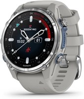 Умные часы для дайвинга GARMIN Dive Computer Descent MK3-43 мм, нержавеющая сталь | До 30 часов автономной работы в режиме погружения | Базы с подводным сонаром, сообщения для дайверов, цветные карты с контурами глубин и местами погружений 1000011373