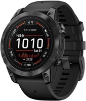 GARMIN EPIX PRO (GEN 2) STANDARD EDITION — 51 ММ — СИНИЕВО-СЕРЫЙ С ЧЕРНЫМ СИЛИКОНОВЫМ РЕМЕШКОМ 1000011387