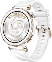 Умные часы HUAWEI WATCH GT5 Pro 42 мм, стильный дизайн, до 7 дней автономной работы, спортивные часы профессионального уровня, совместимость с iOS и Android, 3 месяца обслуживания HUAWEI Care+, белый ремешок из фторэластомера 1000011399