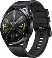 HUAWEI Watch GT 3 46 мм, GPS, iOS и Android, корпус из нержавеющей стали, умные часы, длительное время автономной работы, круглосуточный мониторинг SpO2, беговой тренажер с ИИ, точный мониторинг пульса, более 100 режимов тренировок, черный цвет 1000011400