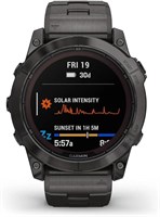 GARMIN FENIX 7X PRO — SAPPHIRE SOLAR EDITION — ТИТАН С ПОКРЫТИЕМ CARBON GREY DLC И МЕТАЛЛИЧЕСКИЙ БРАСЛЕТ CARBON GREY (В КОМПЛЕКТЕ С ДВУХЦВЕТНЫМ СИЛИКОНОВЫМ РЕМЕШКОМ) 1000011412
