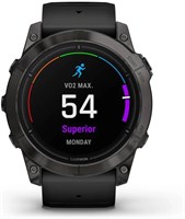 GARMIN EPIX PRO (GEN 2) SAPPHIRE EDITION — 51 мм — карбоново-серый титановый корпус с DLC-покрытием и черным силиконовым ремешком 1000011414