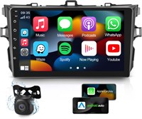 Автомобильная магнитола EKAT 9 дюймов для Toyota Corolla 2006-2012 гг., сенсорный экран Android 13, CarPlay/Android Auto/1080P/Hi-Fi аудио/Bluetooth + камера заднего вида AHD 1000011493