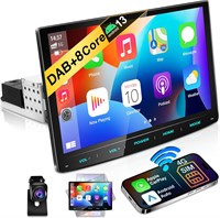 URVOLAX UR90A 10,1-дюймовый беспроводной автомобильный навигатор CarPlay Android 13 DAB+ 1 DIN радио Bluetooth сенсорный дисплей монитор 8 ядер 32G WiFi 4G GPS с камерой заднего вида 1000011556