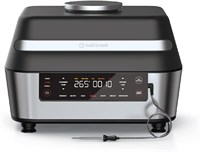 Умный гриль-аэрофритюрница Nutricook Smart XL объемом 8,5 литра со встроенным термометром. Гриль, аэрофритюрница, жарка, выпечка, сушка и разогрев. Цвет черный/нержавеющая сталь. Мощность 1760 Вт. Модель AFG960. Гарантия 2 года. 1000011830
