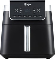 Аэрофритюрница Ninja MAX PRO, 6,2 л, без масла, большой квадратный отсек с одним ящиком, функции жарки, выпекания и жарки на воздухе, семейный размер, цифровое управление, приготовление из замороженных продуктов, антипригарное покрытие, корзина и подставк 1000011838
