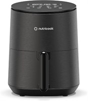 Аэрофритюрница Nutricook Mini, 1500 Вт, цифровой дисплей, панель управления из закаленного стекла, 8 предустановленных программ со встроенной функцией предварительного разогрева, объём 3,3 литра, чёрный цвет, ограниченная гарантия 2 года 1000011849