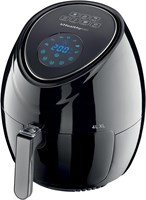 Аэрофритюрница KENWOOD Digital XL 4,0 л, 1,8 кг, 1500 Вт | Аэрофритюрница с быстрой циркуляцией горячего воздуха | Аэрофритюрница для жарки, гриля, запекания, выпечки и тостов HFP31.000BK, черная 1000011852