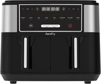 Аэрофритюрница Aerofry Dual Zone объемом 9 л, 2 контейнера по 4,5 л, система Sync & Match Cook, 8 предустановок, сенсорный экран, корзины с антипригарным покрытием, мощность 1700 Вт, гарантия 2 года 1000011885