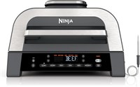 Гриль для помещений Ninja Foodi Smart XL «6 в 1» с функциями аэрогриля, жарки, выпекания, гриля и сушки, умный термометр Foodi, 2-го поколения, черно-серебристый, DG551ME, гарантия 2 года 1000011899