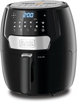 Цифровая аэрофритюрница BLACK+DECKER Aero Fry — 13 дюймов, 1–4 л, антипригарное покрытие — съемная корзина 3,7 л — мощность 1500 Вт — таймер на 60 минут — от 80 до 200 °C — AF4037-B5 1000011945