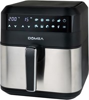 Аэрофритюрница DOMEA объемом 6,3 л с большой вместимостью, антипригарной корзиной, мощностью 1700 Вт, цифровым сенсорным экраном, 10 предустановленных функций приготовления, регулируемые таймер и температура, быстрое приготовление блюд горячим воздухом бе 1000011965