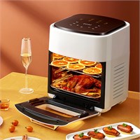 Аэрофритюрница VAODO, настольная, объёмом 15 л, с конвекцией и регулировкой температуры, 6 настраиваемых режимов. Большая аэрофритюрница с интеллектуальным цифровым сенсорным экраном для выпечки, жарки и сушки. 1000011967