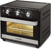Аэрофритюрница TAMARIT 25 л, 1500 Вт, большая аэрофритюрница с конвекцией, тостером, регулировкой температуры, таймером, многофункциональная аэрофритюрница для гриля, жарки, выпечки, тостов, размораживания, ферментации, черная 1000011968