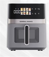 Аэрофритюрница General Avanos Digital, объём 5 л, сенсорное управление, 8 предустановленных режимов, приготовление без масла, цвет черный 1000011971